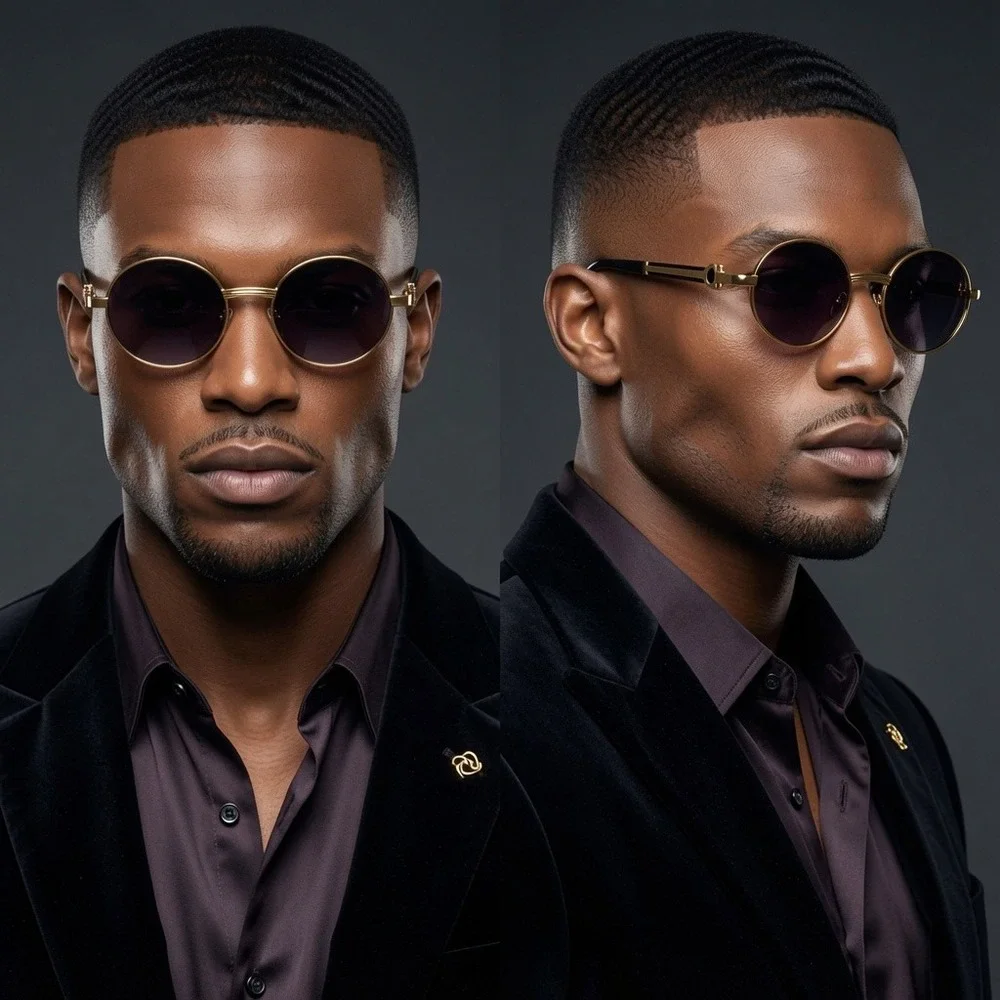 Men Sunglasses Square Classic Hip Hop Shades Buffs Wood Arms 80's 90's Retro New